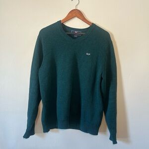 Vineyard Vines V-Neck Teal Sweater for Men